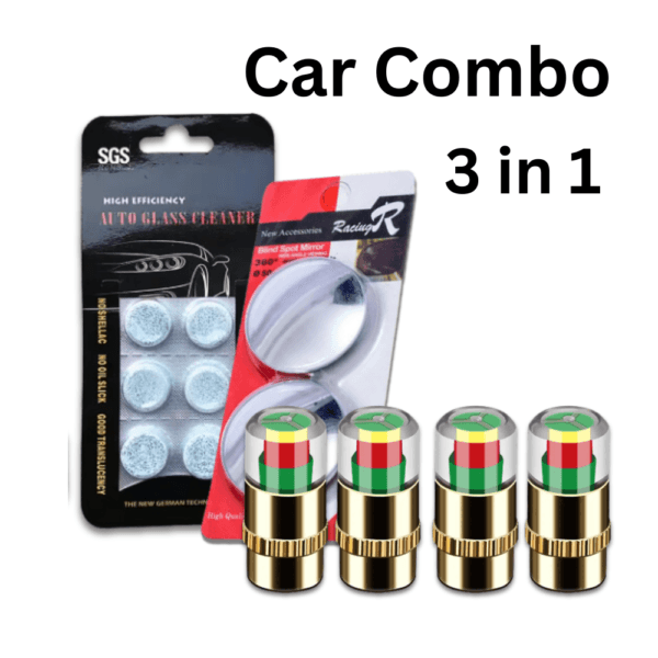 Blind Spot Mirror & WindShield Cleaner & Car Tire Pressure Indicator,